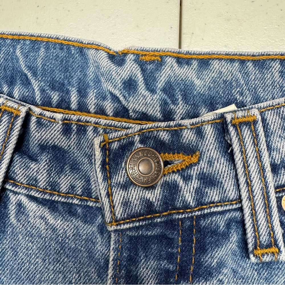 Vtg Levis 512 Slim Fit Tapered Leg Bleached acid wash tye dye denim jeans retro - Picture 7 of 13